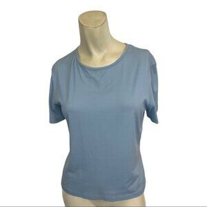 St. John Sport Blue Silk blend Shirt Top Petite